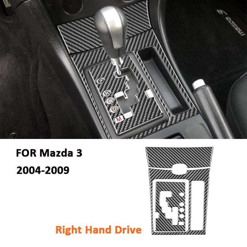 

Для Mazda 3 2004-2009 Аксессуар Углеродное волокно Панель рамки переключения передач центральной консоли автомобиля Накладка Декоративная наклейка для интерьера