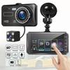 HD 1080P 4"Touch Screen IPS Dash Cam Front and Rear Camera CAR DVR Vehicle Black Box Night Vision Driver Video Recorder