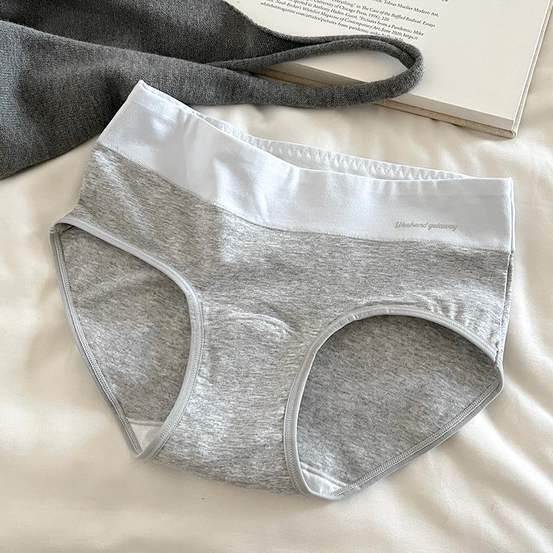 Ladies Spring and Autumn New Cotton 7a Antibacterial Extended Crotch High Waist Briefs