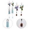 Wind Chime Hummingbirds Dragonflies Metal Glass Painted Crafts Hanging Pendants Bell Aluminum Pipe Home Courtyard Hanging Decors