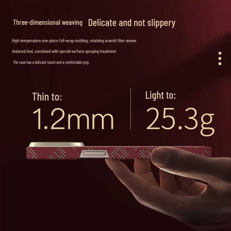 Blue Ape Mr. Gilded Code Magnetic Aramid Fiber Case for iPhone 15 Pro Max