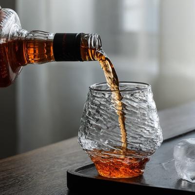 Creative Hammer Pattern Transparent Glass Red Wine Glass Juice Glass Water Glass