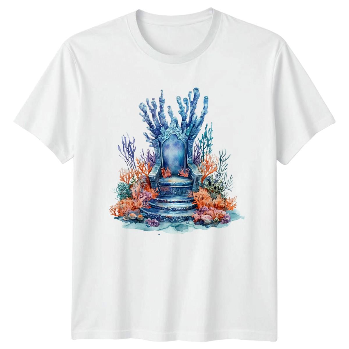 Fantasy Underwater Throne T-Shirt Ocean Kingdom Gift For Him And Her XL