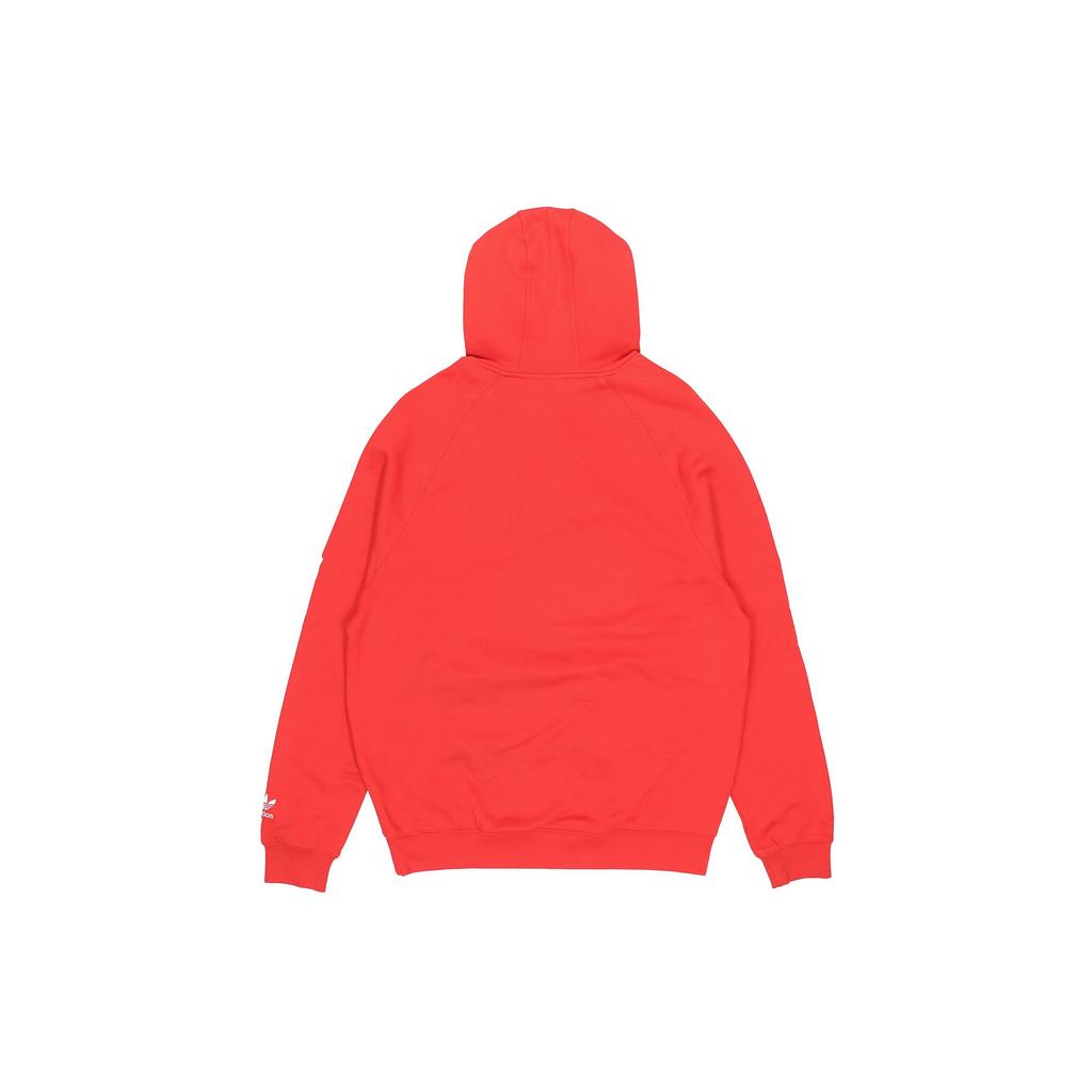 Adidas Originals Big Trefoil Logo Casual Loose Hooded Sweatshirt Men Vivid Red FM9907