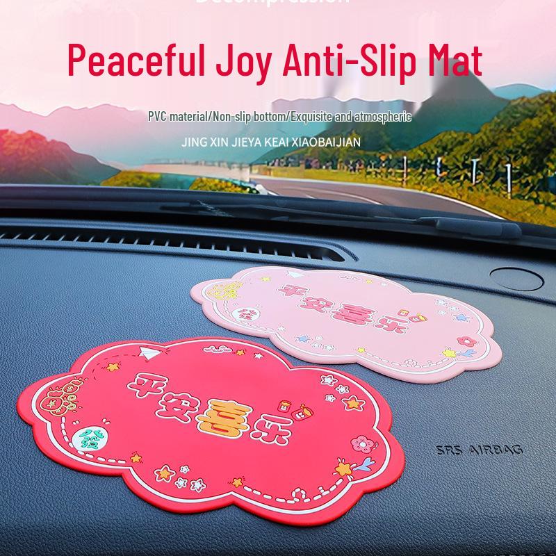 Car Center Console Non-Slip Cartoon Ornament Pad for Mobile Phones