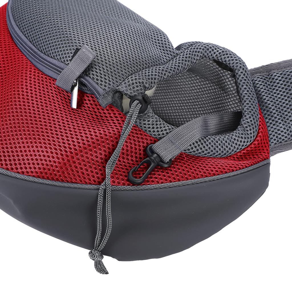 QCHOMEE Pes Domácí mazlíček pro Malý až Střední Přepravka Nastavitelný se Základnou Rameno Síťovina Bezpečnost Diagonální Rameno Snadno pro Jít Červený Přepravka, Popruh, Psi,