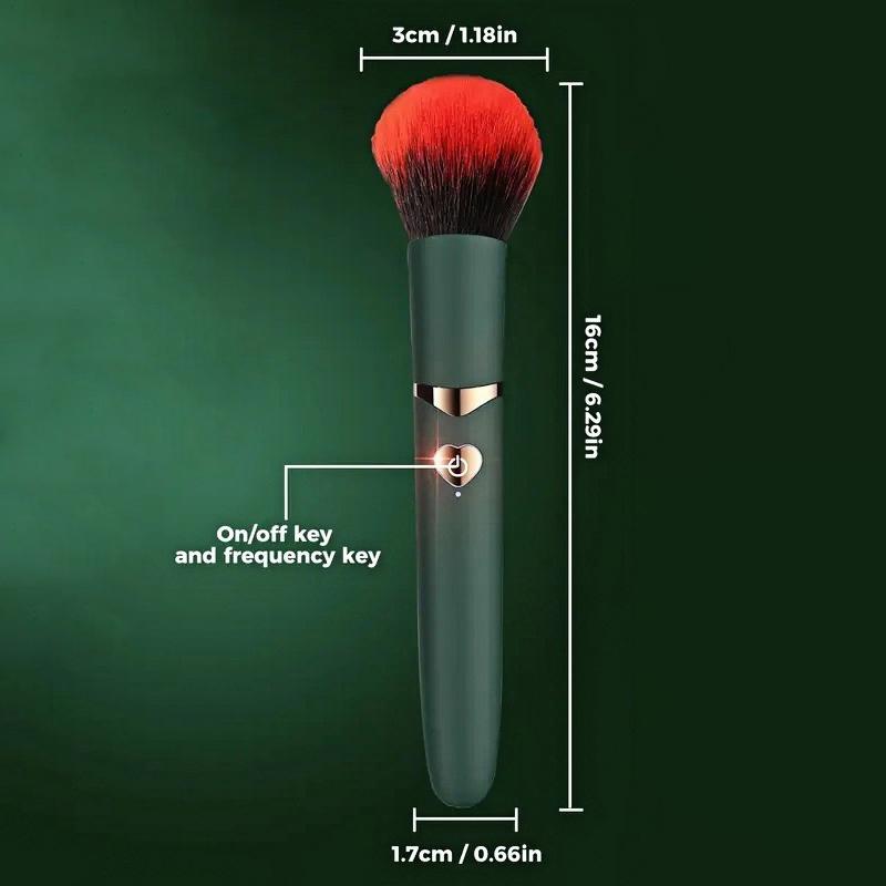 2 In 1 Electric Foundation Brush Vibration Makeup Brush Multi-Function Soft Fluffy Portable Rechargeable Detail Makeup Tools