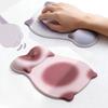1pc Cute Cat Mouse Pad with Wrist Rest, Ergonomic Non-Slip Silicone Wrist Support Mouse Mat, Soft Comfortable Desk Pad for Office, Gaming, Home
