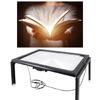 Glass Hands-Free Large Rectangular Desktop Reading Magnifying Glass with 4 LED
