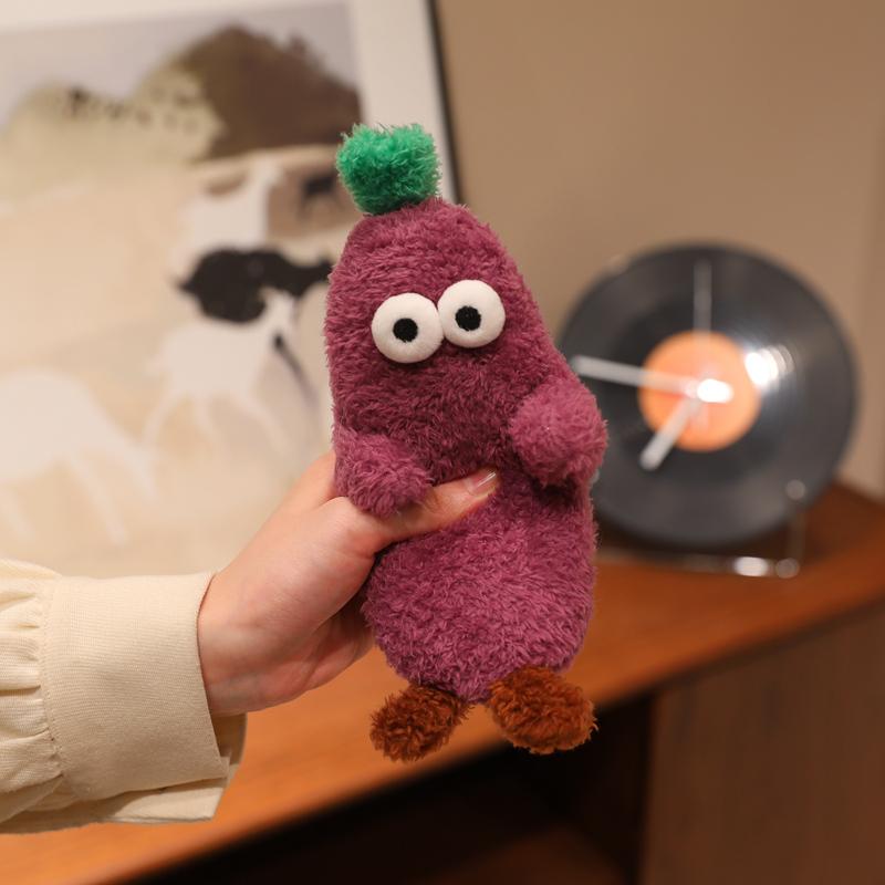 Kawaii Cartoon Groente Pluche Speelgoed Flexibele Draaibare Stand Zachte Gevulde Radijs Aubergine Komkommer Wortel Pop Speelgoed Cadeau Jongen Meisjes Kinderen 20cm