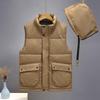 Autumn and Winter Men's Waterproof Cotton Vest Loose Handsome Vest Warm Student Trend Vest Thickened Jacket