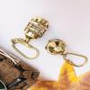 Vintage Brass Lantern Keyring, Lamp Key Chain, Nautical Brass Keychain, Gift for Christmas, Gift for Man, Birthday Gift, Lot of 12 Pieces