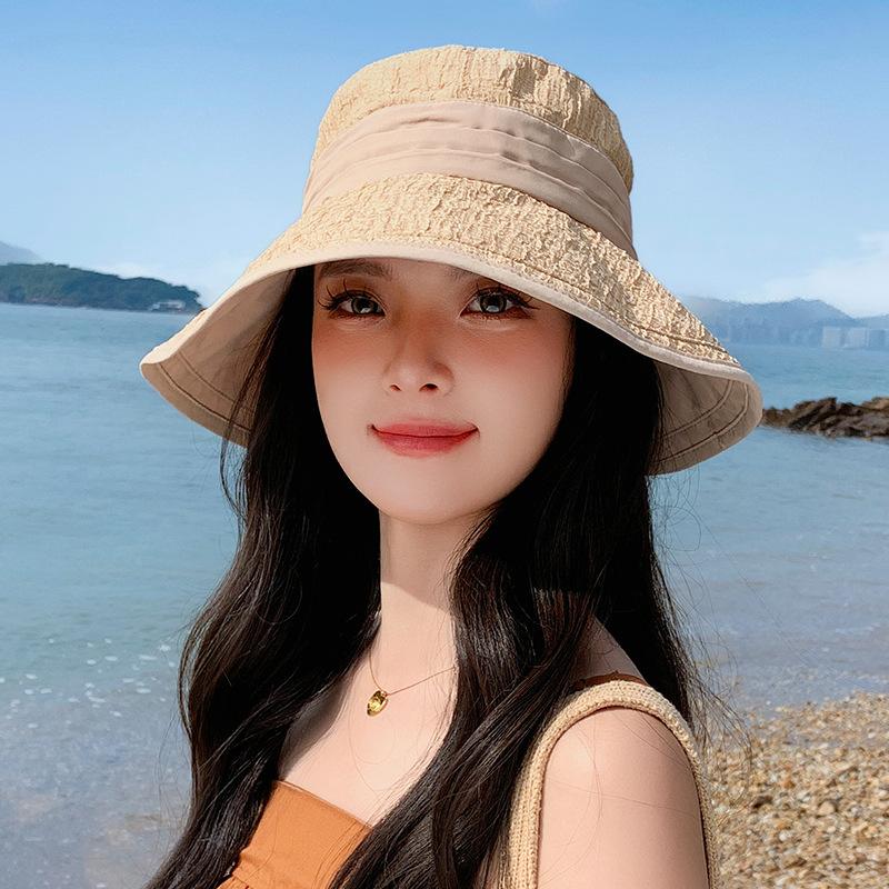 Hat Women's Spring and Autumn Summer Sunshade Sun Hat Fashion Bow Bucket Hat