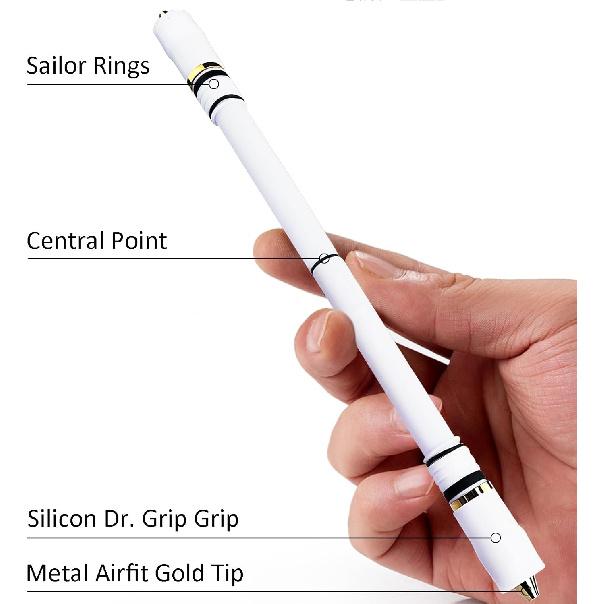 Pen Spinning Pens Menowa Non Slip Mod, Medium Weight Handmade Fidget Spin Pen for Beginner and Intermediate, White