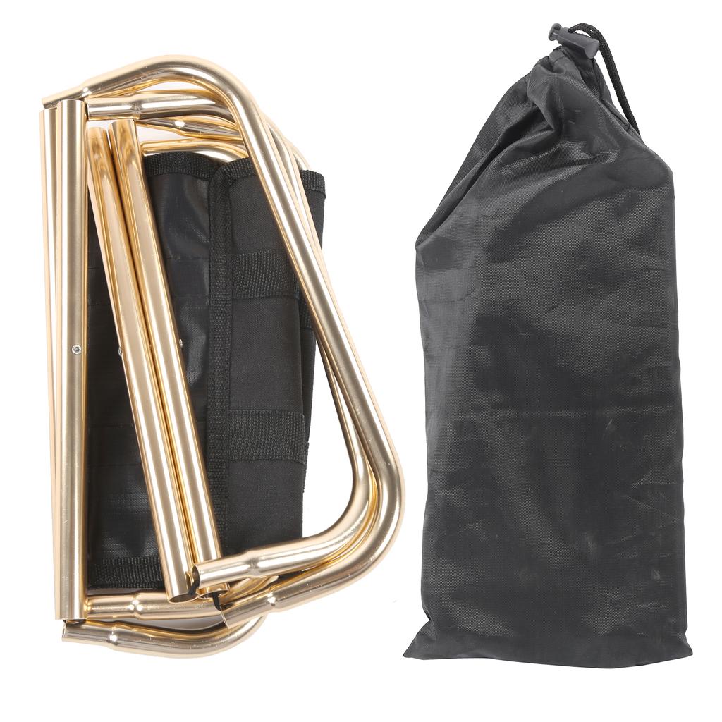 Aviation Aluminum Alloy Outdoor Portable Camping Mini Folding Stool Fishing Chairgolden