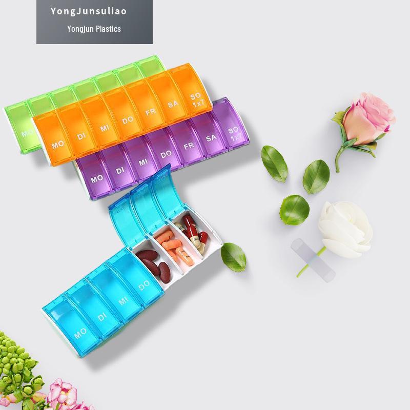 7-Day Portable Pill Organizer with Seven Compartments