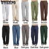 Men's Autumn Streetwear Elastic Waists Trousers Loose Pants Straight Party Pants Linen Plus Size