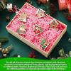 12PCS Christmas Tree Decoration Gingerbread House Pendant Wooden Multi-element Suspension Rope Holiday Wooden House Gift
