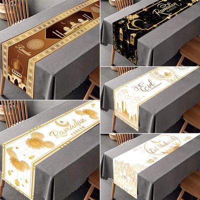 Ramadan Decor Tisch Läufer EID Mubarak Dekoration 2024 Für Home Tischdecke Ramadan Kareem Islamische Muslim Party Eid Al Adha Geschenke