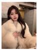 Stylish Mid-Length Winter Overcoat In Luxe Imitation Fox Fur