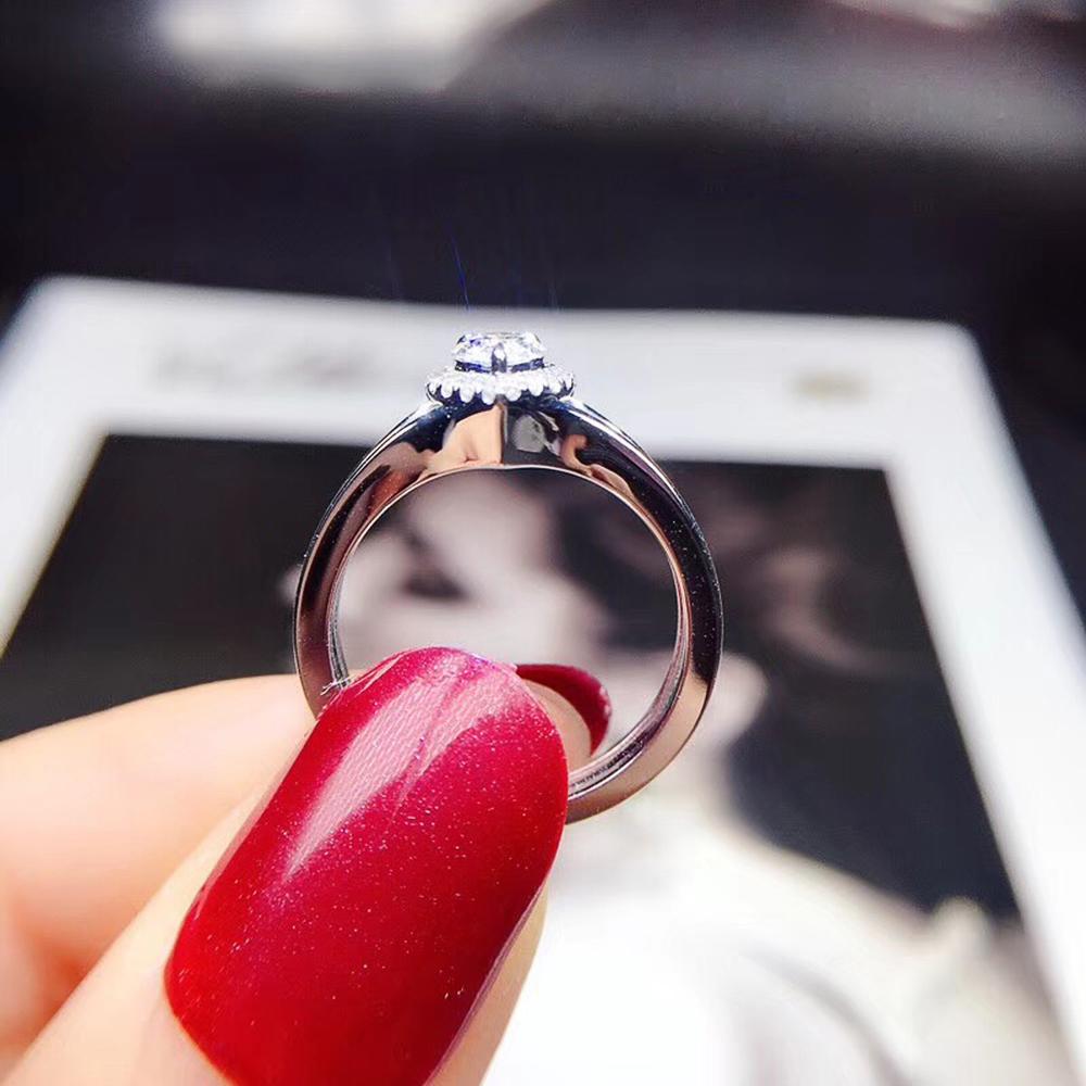 New Elegant Bridal Wedding Engagement Rings Creative Water Drop Shape White Zirconia Stone High Quality Silver Plated Jewelry