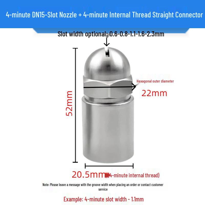 High-Pressure Stainless Steel Anti-Clogging Fan-Shaped Blow-Off Nozzle