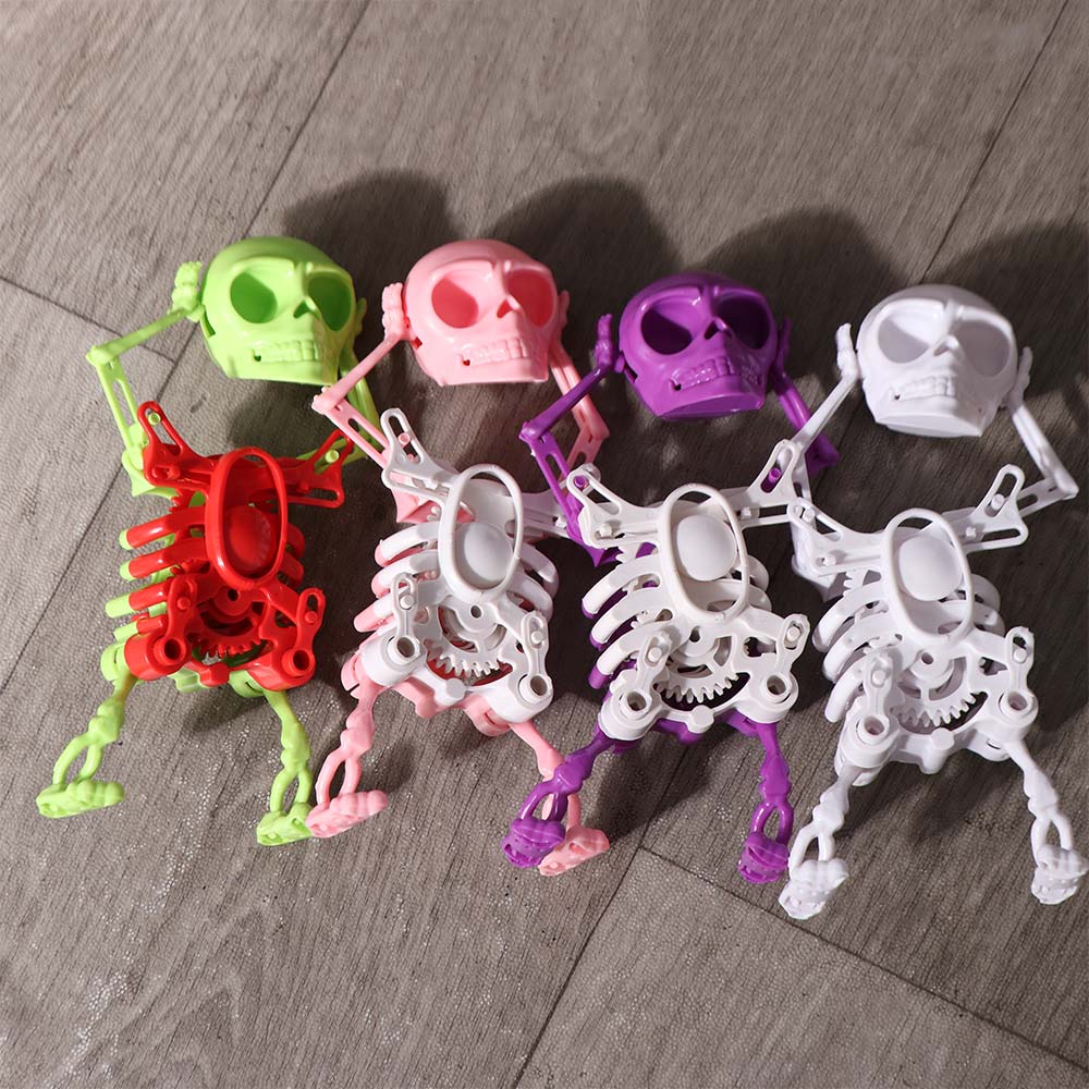 Simulation Wind-up Dancing Skeleton Toy Dancing Skull Spring Clockwork Toy  Kids Toddlers