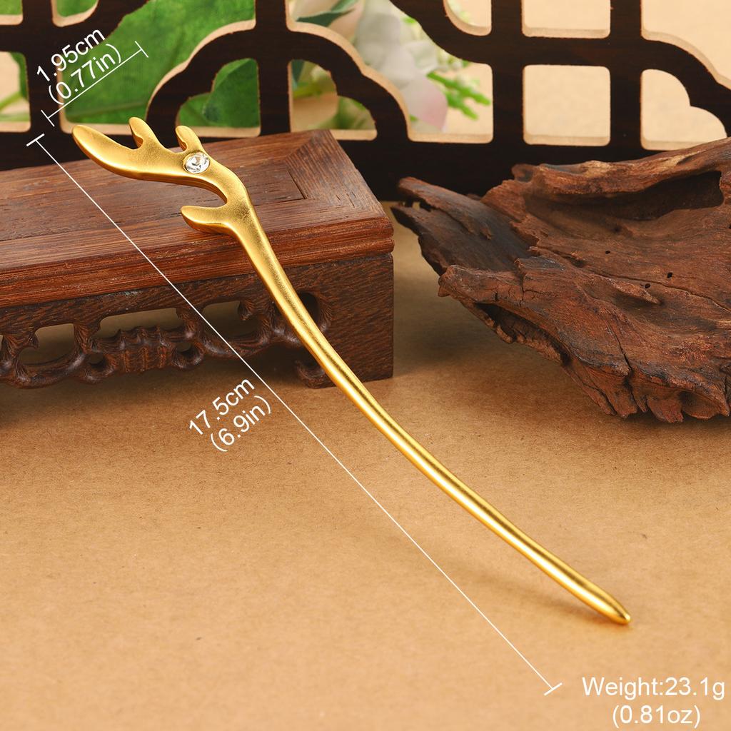 Antique hair accessories new hair fork high-end Hanfu accessories high-end jewelry hollow dragon geometric auspicious cloud hairpin