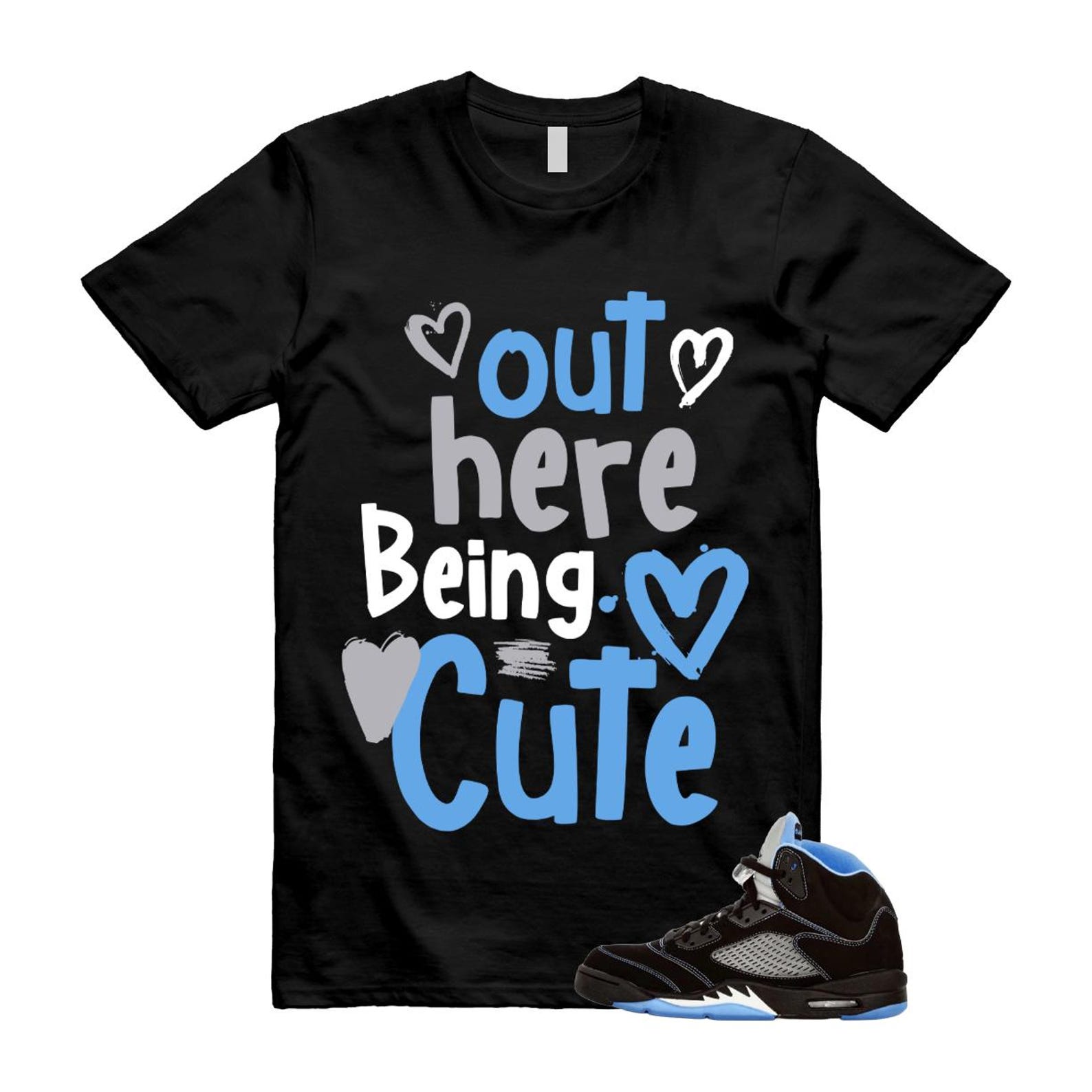 5 Black University Blue White 2026 T Shirt Match C2 L