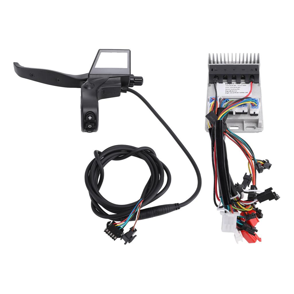 Electric Bike Motor Controller Kit 36V 48V 500W 28A with Brake Crank 160PDD Display Water Proof for Cycling Riding