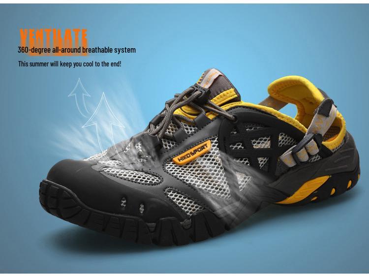 Men's Quick-Dry Amphibious Canyoning & Mountaineering Shoes - Breathable British Style