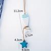3Pcs/Set Wood Crafts Mediterranean Starfish Hung Fish Nautical Decor Hang Decorated Marine Pendant.