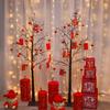 Chinese New Year Festive Decorations: Red Packet Tree & Lanterns for Home and Living Room