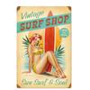 Vintage Pin Up Girl Tin Sign Plaque  Sexy Retro Metal Wall Decor for Bar Pub Club Man Cave  Classic Metal Sign Painting