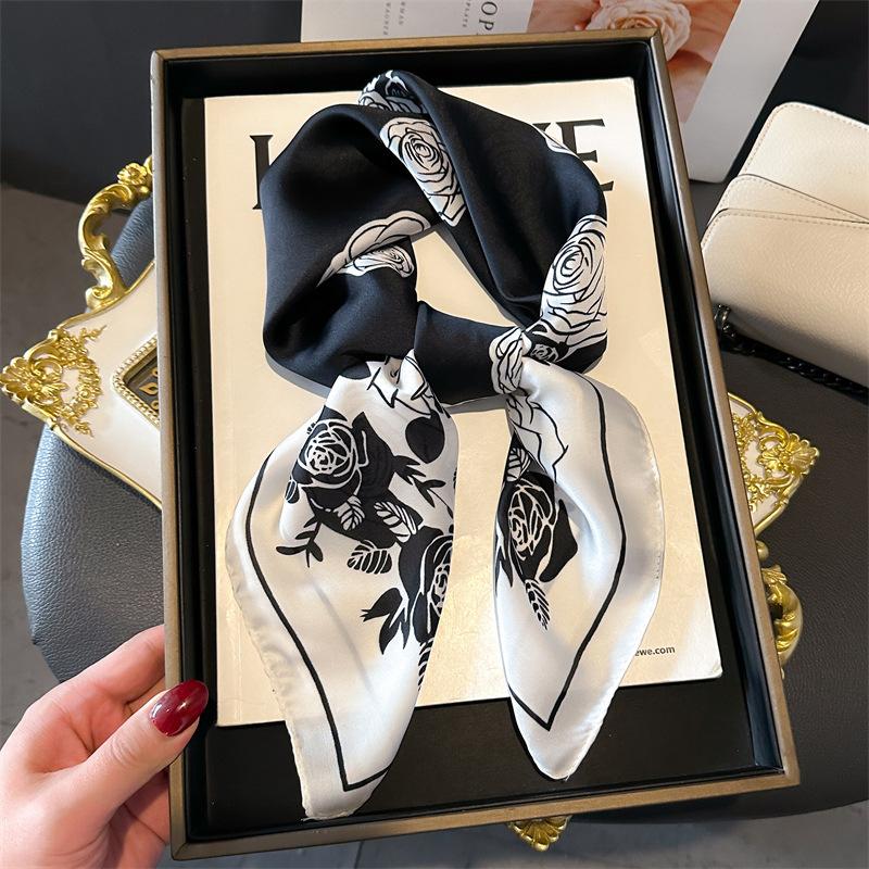 Ladies' Luxury Scarf Square Scarf for Women Neckerchief Female Headband Hair Wrap Print Ladies Foulard Fashion Hijab Bandana