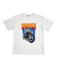 DEMADEN Skull Motorcycle Gang 1/2 T-Shirt White