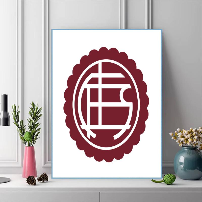 Club Atletico Lanus Pattern 3pcs 100% Round Full Drill 5D DIY Diamond Painting Embroidery Cross Stitch Rhinestone Décor