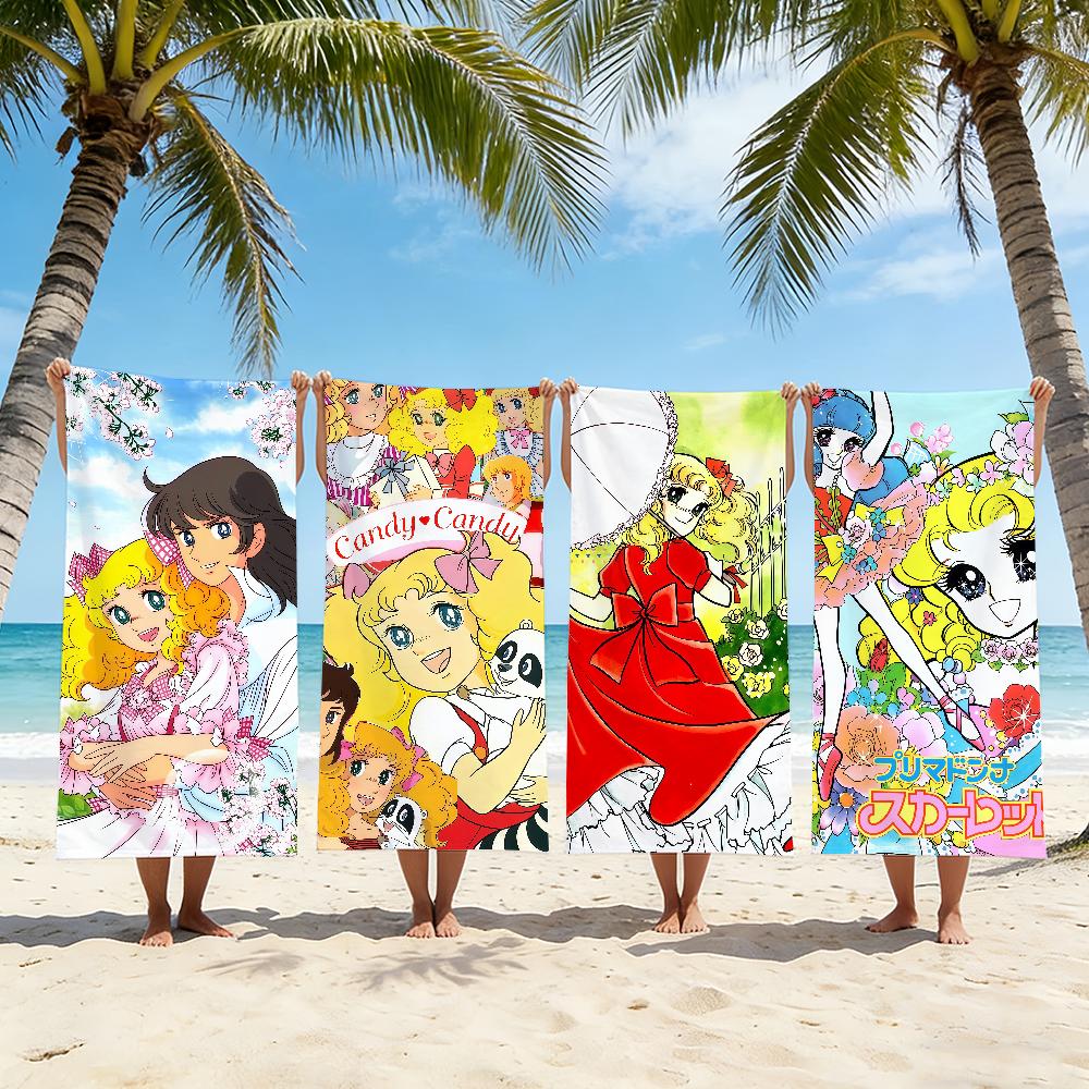 Comic Candy Candy Towel Beach Towel Travel Lightweight Skin Friendly for Pool Beach Camping Cruise Summer