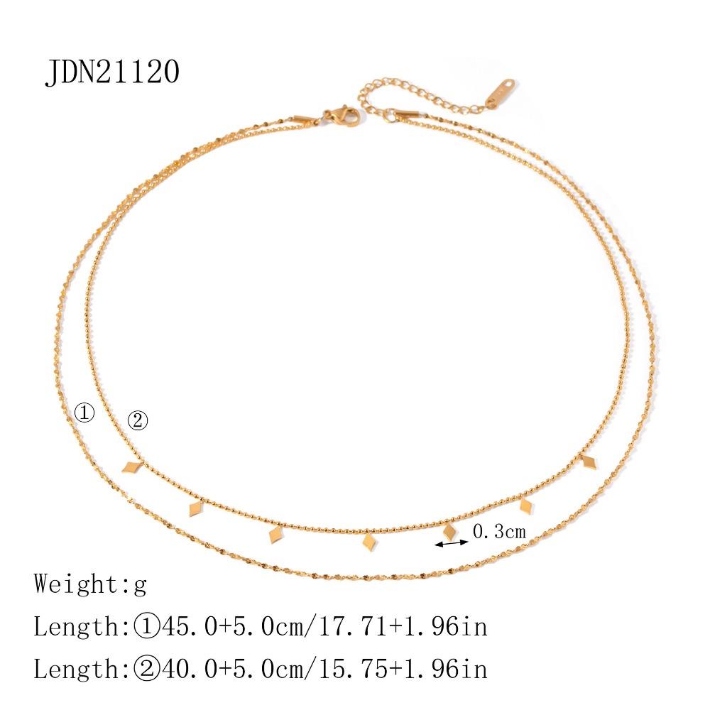 Double-layer Stacked Titanium Steel Necklace Light Luxury High-end Clavicle Chain Stainless Steel Jewelry Does Not Fade