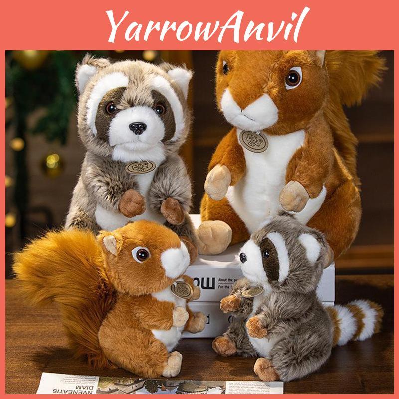 Cute And Soft Squirrel Raccoon Plush Toy For Kids Wholesale Animal Park Souvenir