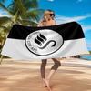 Fußballverein Wappen Aufgedrucktes Mikrofaser Strandtuch, Weich Und Saugfähig, Schnelltrocknend, Ideal für Sommerreisen, Strand-Essential, Schwimmbad