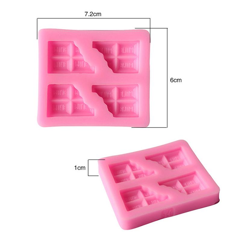 Half Tablets Chocolate Shape Liquid Silicone Fondant Cake Molds Diy Baking Tools