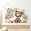 1pc Cartoon Bear Fox Heart Rainbow Animal Wall Stickers for Kids Room Children Room Removable Living Room Decoration Wall Decals