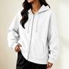 Damen Casual Kapuzenpullover mit durchgehendem Reißverschluss Lockerer Schnitt für den Alltag