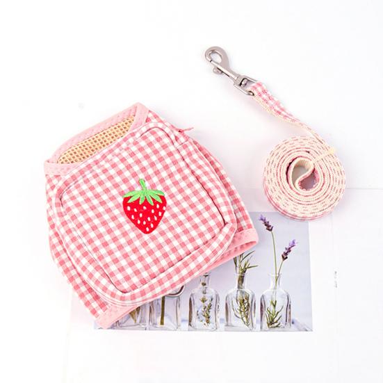 Dog Leash Lattice Pattern Detachable Vest Style Wear Resistant Pet Backpack Harness Puppy Supplies