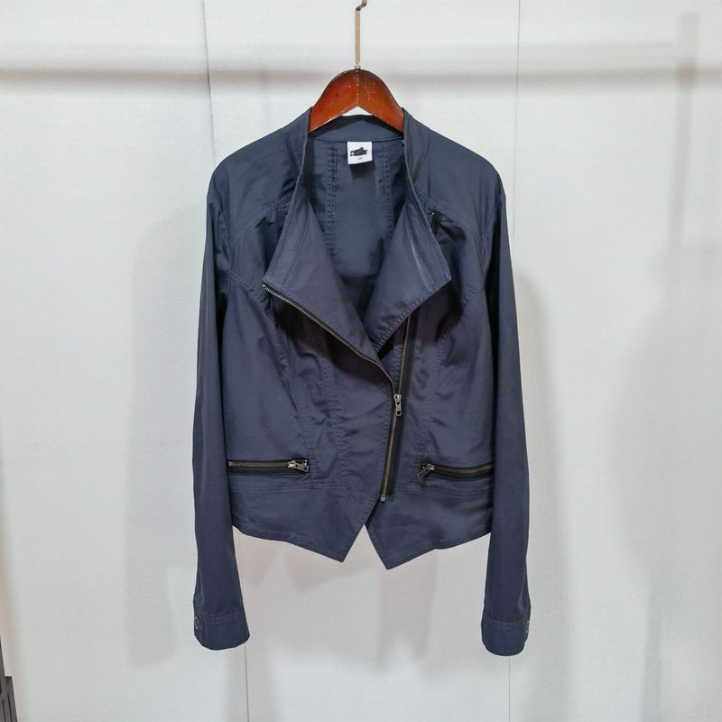 

Хлопок Микро Эластичный Верхняя одежда Весна и Осень Тонкое Короткое Пальто Топы Куртка Женская Молния Мотоциклетная Одежда Маленькое Пальто Костюм Medium Gray (color difference) M