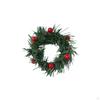 Candle Ring Wreath Greenery Artificial Garland Pillar Candleholder for Party Home