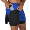 2023 Men's Double-Layer Muscle Running Shorts with Multi-Pocket Design