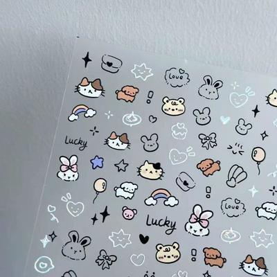 Super Süße Cartoon Sticker Kollektion DI Hochwertige Dekorative Sticker Studenten Stifthalter Transparente Flache Sticker