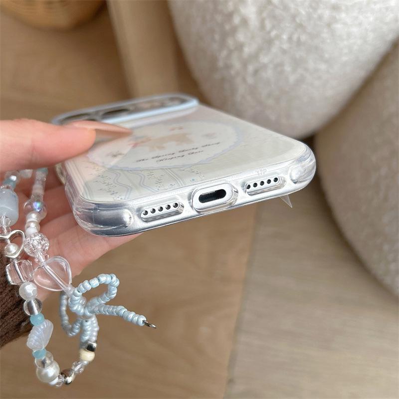 Korean Style Lace Sheep iPhone Case for Models 14-17 Pro Max